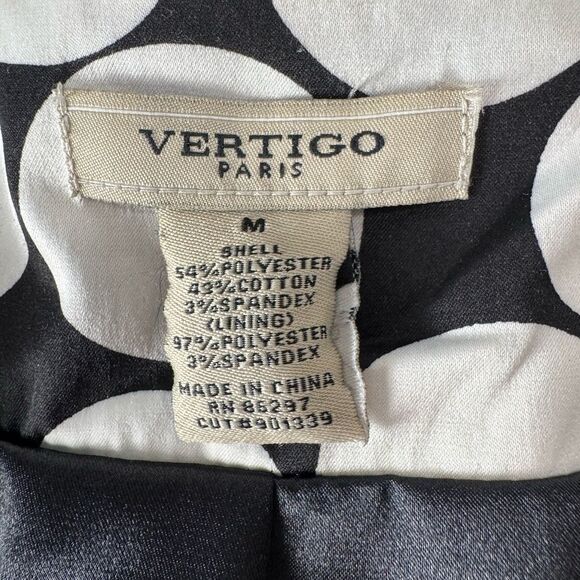 Vertigo Paris Black and White Geometric Cape blazer women’s medium - Picture 13 of 14